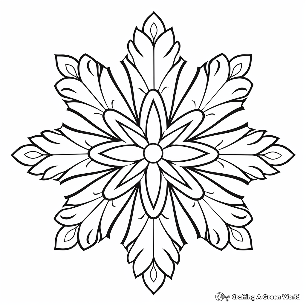 Beautiful Snowflake Coloring Pages 1