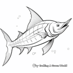 Beautiful Striped Marlin Coloring Pages 1
