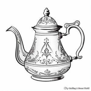 Beautiful Turkish Coffee Pot Coloring Pages 3
