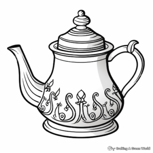 Beautiful Turkish Coffee Pot Coloring Pages 4