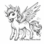 Beautiful Unicorn with Wings Coloring Pages 2