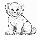 Beautiful White Lion Cub Coloring Pages 2