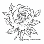 Beautiful Wild Rose Coloring Pages 4