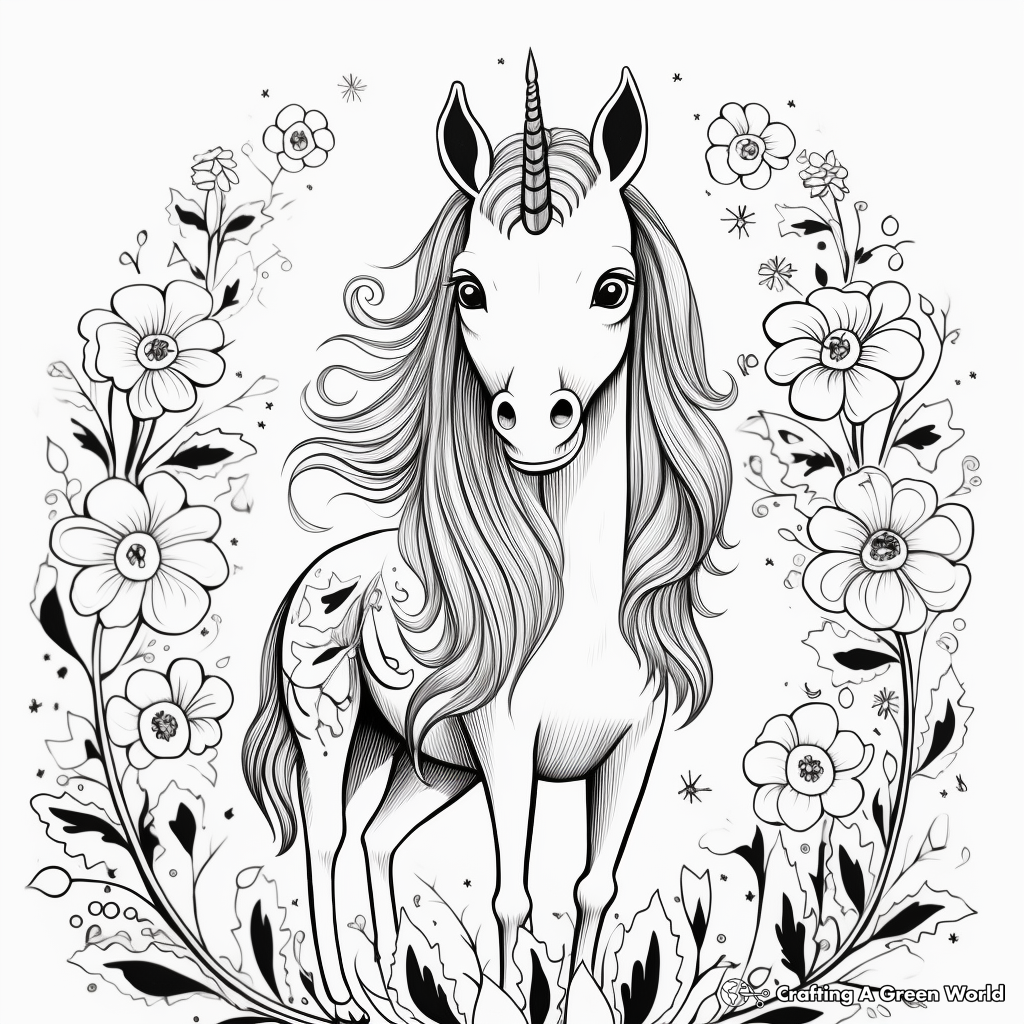 Believe in Yourself Unicorn Coloring Pages 3