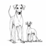 Beloved Family Pet Greyhound Coloring Pages 1