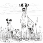 Beloved Family Pet Greyhound Coloring Pages 2
