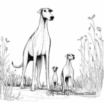 Beloved Family Pet Greyhound Coloring Pages 4
