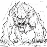 Beware of the Werewolf Coloring Sheets 1