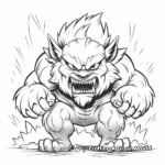 Beware of the Werewolf Coloring Sheets 2