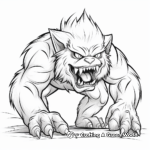 Beware of the Werewolf Coloring Sheets 3
