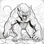 Beware of the Werewolf Coloring Sheets 4