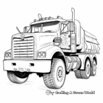Big Rig Flatbed Truck Coloring Pages 1