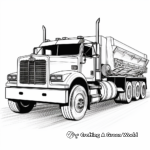 Big Rig Flatbed Truck Coloring Pages 2