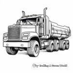 Big Rig Flatbed Truck Coloring Pages 3