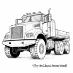 Big Rig Flatbed Truck Coloring Pages 4