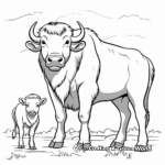 Bison in Their Natural Habitat Coloring Pages 4
