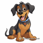 Black and Brown Rottweiler Coloring Pages 3