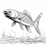 Black-Finned Pacific Barracuda Coloring Pages 4