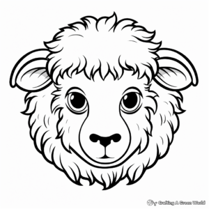Black Sheep Head Coloring Pages 3