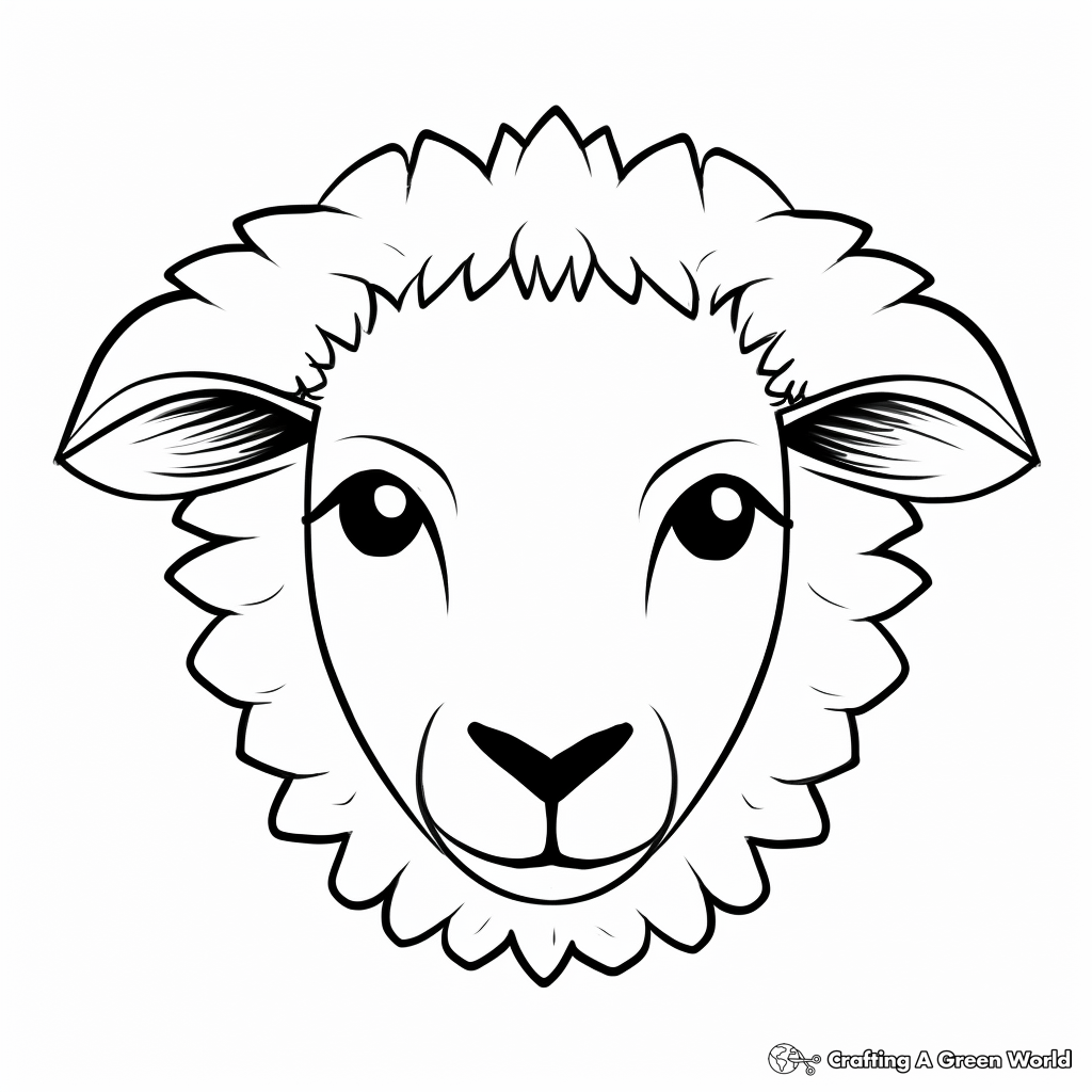Black Sheep Head Coloring Pages 4