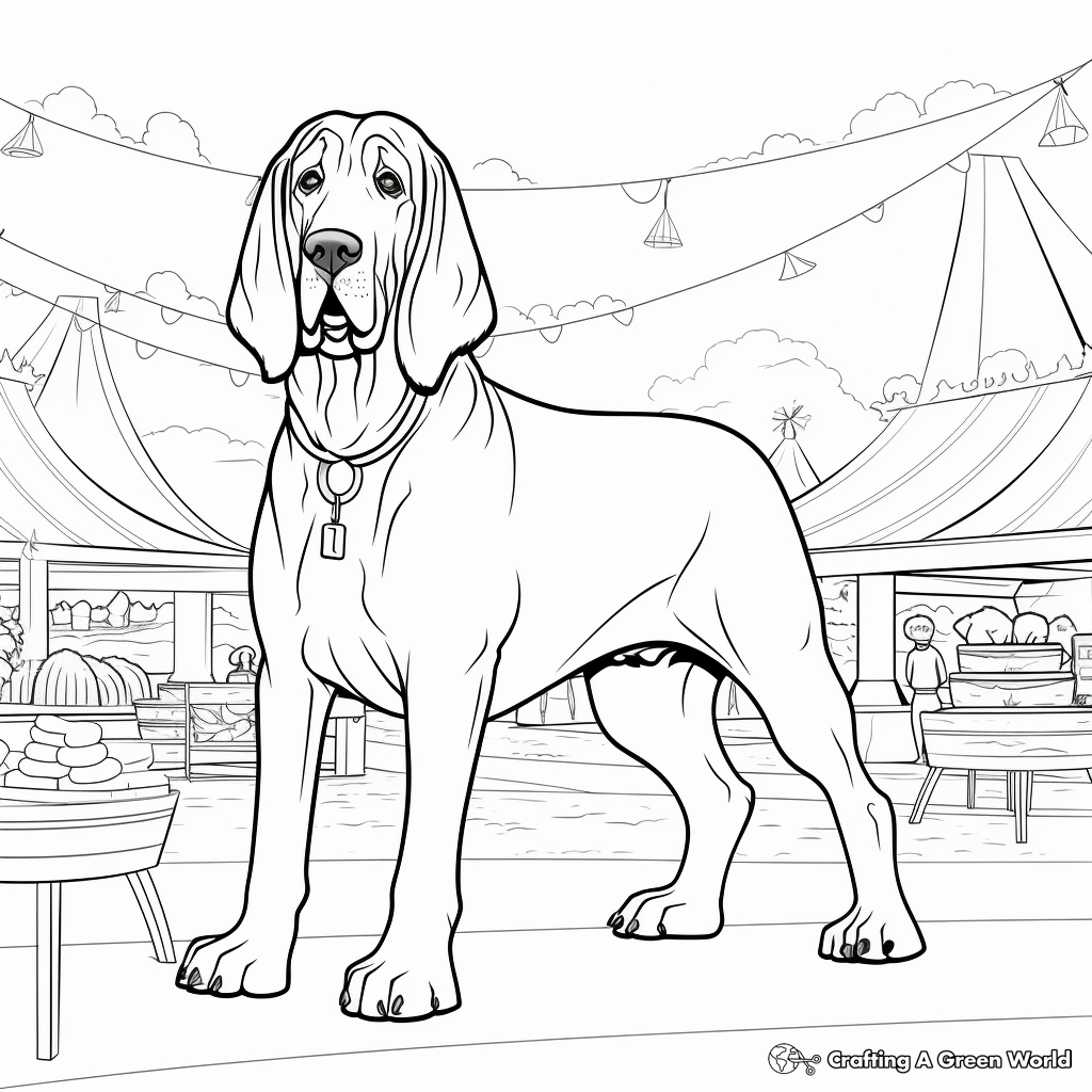 Bloodhound Coloring Clipartmag Drawing Pages Sketch Coloring Page