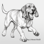 Bloodhound in Action Coloring Pages 1