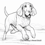 Bloodhound in Action Coloring Pages 2