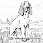 Bloodhounds in Nature Coloring Pages 1