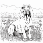 Bloodhounds in Nature Coloring Pages 2