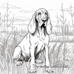 Bloodhounds in Nature Coloring Pages 3