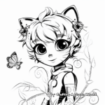 Blossoming Romance of Ladybug and Cat Noir Coloring Pages 4