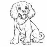 Bold Black Cocker Spaniel Coloring Templates for Adults 1