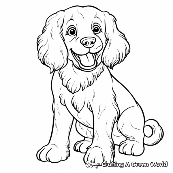 Cocker Spaniel Coloring Pages - Free &amp; Printable!