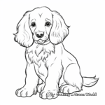 Bold Black Cocker Spaniel Coloring Templates for Adults 3