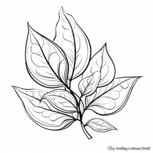 Botanically Accurate Leaf Coloring Pages 1