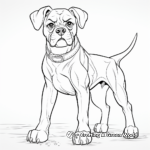Brave Boxer Dog Coloring Pages 1