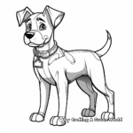 Brave Boxer Dog Coloring Pages 2