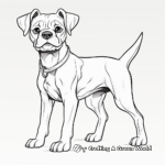 Brave Boxer Dog Coloring Pages 3