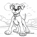 Brave Boxer Dog Coloring Pages 4