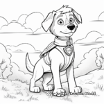 Brave Police Dog in Training Coloring Pages 1
