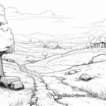 Breath of the Wild Landscape Coloring Pages 3