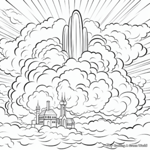 Breathtaking Pentecost Cloud Coloring Pages 2
