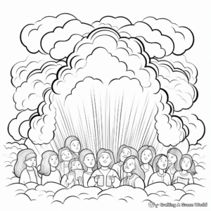 Breathtaking Pentecost Cloud Coloring Pages 3
