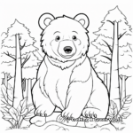 Brilliant Brown Bear Coloring Pages 3