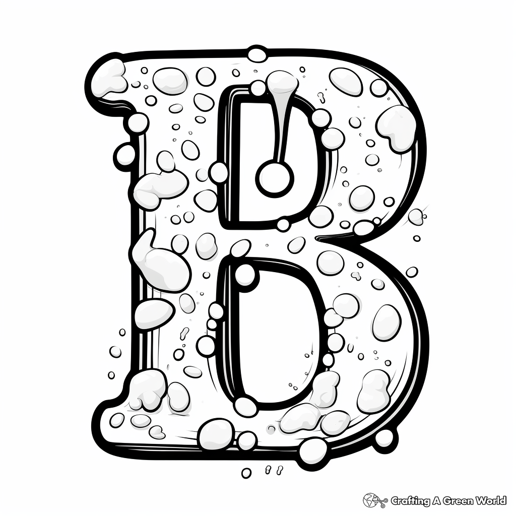 Bubbly Handwriting Style Letter R Coloring Page 3