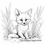Calm Fox in the Wilderness Coloring Pages 3