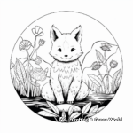 Calm Fox in the Wilderness Coloring Pages 4