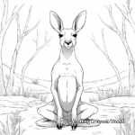 Calm-inducing Kangaroo and Joey Coloring pages 2