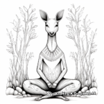 Calm-inducing Kangaroo and Joey Coloring pages 4