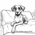 Calm Rottweiler: Chilling Scene Coloring Pages 1